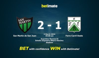 Dự đoán San Martin de San Juan vs Ferro Carril Oeste, Tỷ lệ & Mẹo cá cược 03/03/2024