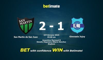 Dự đoán San Martin de San Juan vs Gimnasia Jujuy, Tỷ lệ & Mẹo cá cược 18/02/2024