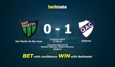 Dự đoán San Martin de San Juan vs Quilmes, Tỷ lệ & Mẹo cá cược 16/03/2024