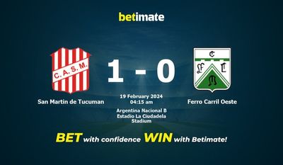 Dự đoán San Martin de Tucuman vs Ferro Carril Oeste, Tỷ lệ & Mẹo cá cược 18/02/2024