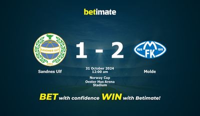 Dự đoán Sandnes Ulf vs Molde, tỷ lệ và mẹo cá cược 30/10/2024