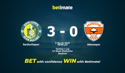 Dự đoán Sanliurfaspor vs Adanaspor, Tỷ lệ cược & Mẹo cá cược 03/05/2025
