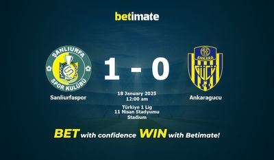Dự đoán Sanliurfaspor vs Ankaragucu, Tỷ lệ cược & Mẹo cá cược 01/17/2025