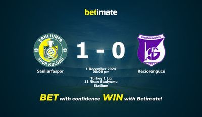 Dự đoán Sanliurfaspor vs Keciorengucu, Tỷ lệ cược & Mẹo cá cược 12/01/2024