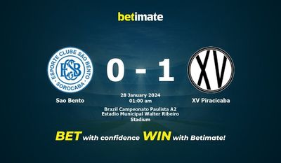 Dự đoán Sao Bento vs XV Piracicaba, Tỷ lệ & Mẹo cá cược 27/01/2024