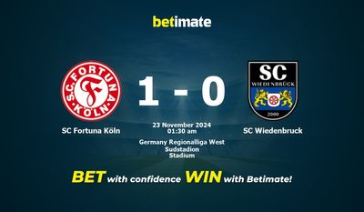 Dự đoán SC Fortuna Köln vs SC Wiedenbruck, tỷ lệ và mẹo cá cược 22/11/2024