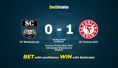 Soi kèo SC Wiedenbruck vs SC Fortuna Köln, tỷ lệ cá cược 10/05/2025