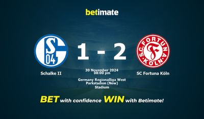 Dự đoán, Tỷ lệ cược & Mẹo cá cược Schalke II vs SC Fortuna Köln 30/11/2024