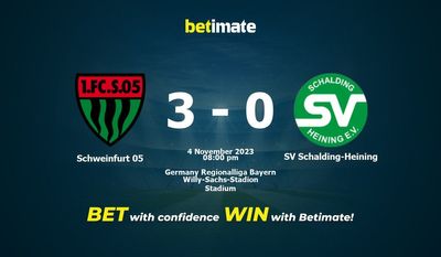 Dự đoán Schweinfurt 05 vs SV Schalding-Heining, tỷ lệ và tip cá cược 04/11/2023