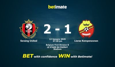 Soi kèo Seraing United vs Lierse Kempenzonen, tỷ lệ và tip cá cược 12/01/2025