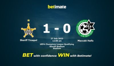 Soi kèo dự đoán Sheriff Tiraspol vs Maccabi Haifa ngày 26/07/2023