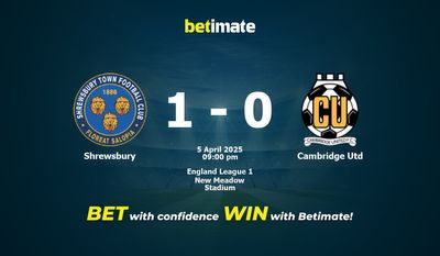 Dự đoán Shrewsbury vs Cambridge Utd, Tỷ lệ cược & Mẹo cá cược 04/05/2025