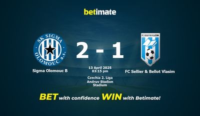 Dự đoán Sigma Olomouc B vs FC Sellier & Bellot Vlasim, Tỷ lệ cược & Mẹo cá cược 04/13/2025