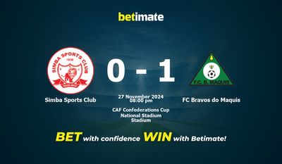 Dự đoán Simba Sports Club vs FC Bravos do Maquis, tỷ lệ và tip cá cược 27/11/2024