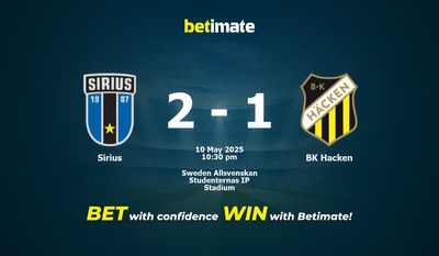 Dự đoán Sirius vs BK Hacken, Tỷ lệ cược & Mẹo cá cược 05/10/2025