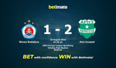 Soi kèo Slovan Bratislava vs Aris Limassol, Tỷ lệ & Mẹo cá cược 24/08/2023