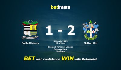Solihull Moors vs Sutton Utd Dự đoán, Tỷ lệ cược & Mẹo cá cược 03/04/2025