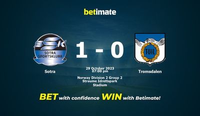 Sotra vs Tromsdalen Dự đoán, tỷ lệ và mẹo cá cược 29/10/2023