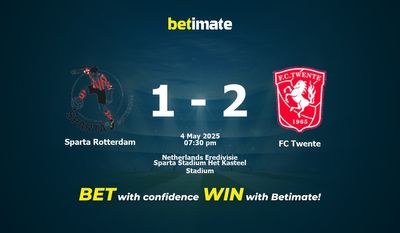 Dự đoán, Tỷ lệ cược & Mẹo cá cược Sparta Rotterdam vs FC Twente 05/04/2025