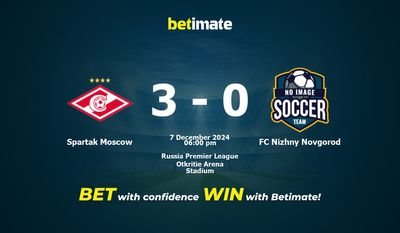 Dự đoán Spartak Moscow vs FC Nizhny Novgorod, Tỷ lệ cược & Mẹo cá cược 12/07/2024