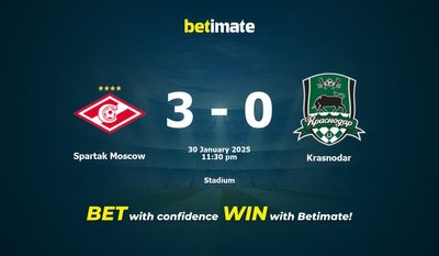 Dự đoán Spartak Moscow vs Krasnodar, Tỷ lệ cược & Mẹo cá cược 30/01/2025