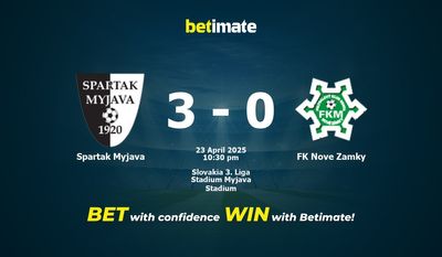 Soi kèo Spartak Myjava vs FK Nove Zamky, tỷ lệ và tip cá cược 23/04/2025