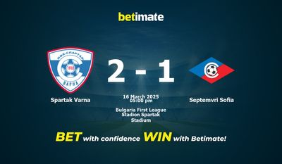 Soi kèo Spartak Varna vs Septemvri Sofia, tỷ lệ và tip cá cược 16/03/2025
