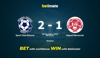 Dự đoán Sport Club Dimona vs Hapoel Marmorek, Tỷ lệ & Mẹo cá cược 29/12/2023