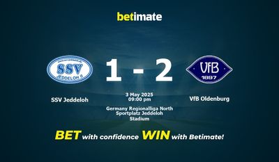 Dự đoán, Tỷ lệ cược & Mẹo cá cược SSV Jeddeloh vs VfB Oldenburg 05/03/2025