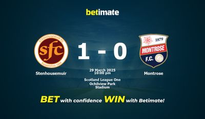 Dự đoán Stenhousemuir vs Montrose, Tỷ lệ cược & Mẹo cá cược 29/03/2025
