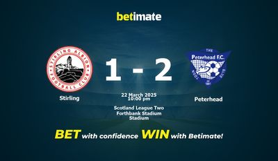 Dự đoán Stirling vs Peterhead, Tỷ lệ cược & Mẹo cá cược 22/03/2025