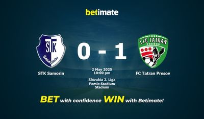 Soi kèo STK Samorin vs FC Tatran Presov, tỷ lệ và tip cá cược 02/05/2025