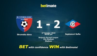 Soi kèo Strumska slava vs Septemvri Sofia Dự đoán, tỷ lệ và tip cá cược 27/10/2023