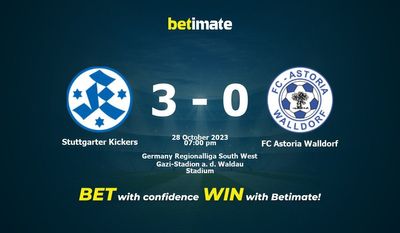 Dự đoán, tỷ lệ và tip cá cược của Stuttgarter Kickers vs FC Astoria Walldorf 28/10/2023