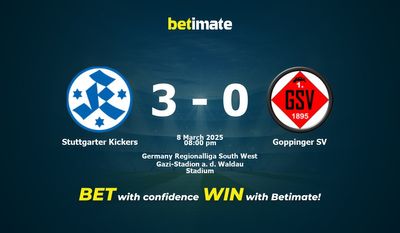 Dự đoán, Tỷ lệ cược & Mẹo cá cược Stuttgarter Kickers vs Goppinger SV 03/08/2025