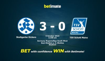 Dự đoán, tỷ lệ & tip cá cược của Stuttgarter Kickers vs TSV Schott Mainz 04/10/2023