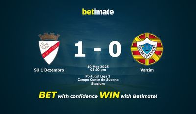 Soi kèo SU 1 Dezembro vs Varzim, Tỷ lệ cá cược 10/05/2025