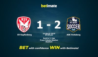 Dự đoán SV Kapfenberg vs ASK Voitsberg, Tỷ lệ cược & Mẹo cá cược 16/03/2025