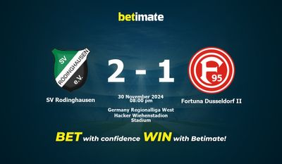 Dự đoán SV Rodinghausen vs Fortuna Dusseldorf II, Tỷ lệ cược & Mẹo cá cược 30/11/2024