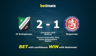 Dự đoán SV Rodinghausen vs Wuppertaler, Tỷ lệ & Mẹo cá cược 10/02/2024