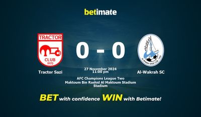 Dự đoán Tractor Sazi vs Al-Wakrah SC, Tỷ lệ cược & Mẹo cá cược 27/11/2024