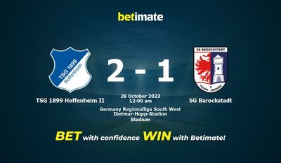 Soi kèo TSG 1899 Hoffenheim II vs SG Barockstadt, Tỷ lệ & Mẹo cá cược 25/10/2023