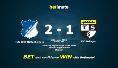 Soi kèo TSG 1899 Hoffenheim II vs TSG Balingen, Tỷ lệ & Mẹo cá cược 08/10/2023