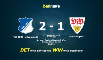Dự đoán TSG 1899 Hoffenheim II vs VfB Stuttgart II, tỷ lệ và tip cá cược 12/11/2023