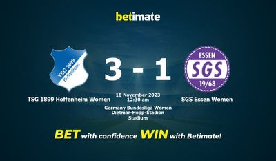 Dự đoán TSG 1899 Hoffenheim Nữ vs SGS Essen Nữ 17/11/2023