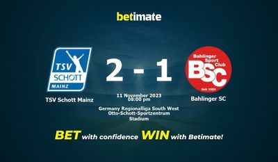 Dự đoán TSV Schott Mainz vs Bahlinger SC, Tỷ lệ & Mẹo cá cược 11/11/2023