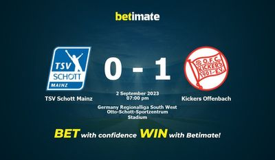 Soi kèo TSV Schott Mainz vs Kickers Offenbach, Tỷ lệ & Mẹo cá cược 02/09/2023
