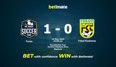 Soi kèo Turan vs Tobol Kostanay, Tỷ lệ & Mẹo cá cược 14/05/2025
