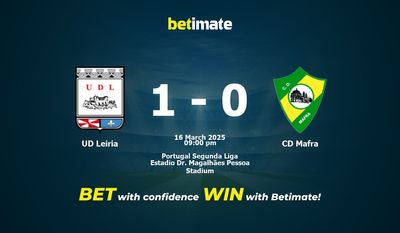 Dự đoán UD Leiria vs CD Mafra, tỷ lệ cá cược 16/03/2025