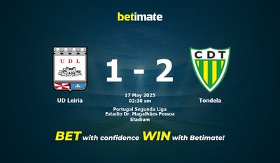 Dự đoán UD Leiria vs Tondela, tỷ lệ và tip cá cược 16/05/2025